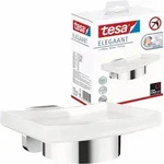Tesa - Elegaant 40628-00000-00 Seifenschale Chrom (gl&auml;nzend), Wei&szlig; (satiniert)