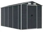 Vidaxl Gartenhaus Anthrazit 191x385x198 Cm Aus Galvanisiertem Stahl