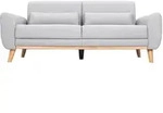 Miliboo - Design-sofa 3 Pl&auml;tze Stoff Hellgrau Eichenbeine Ektor