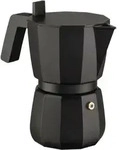 Alessi Moka Dc06/6 B Kaffeemaschine Aus Aluminium-druckguss, 6 Tassen, Schwarz