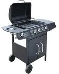 Vidaxl - Gasgrill 4+1 Brenner Schwarz