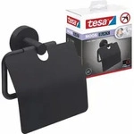 Moon Black Toilettenpapierhalter Mit Deckel, Matt Schwarz - Wc-rollenhalter Zur