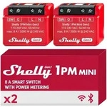 Shelly 1pm Mini Gen3 Set Aus 2 Wei&szlig;en Controllern
