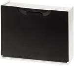 Schuhregal Aus Kunstharz 51x17x41cm. Schwarz Und Wei&szlig;