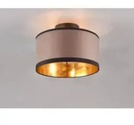 Deckenleuchte Davos Mit Stoffschirm In Taupe/gold, &Oslash; 30cm