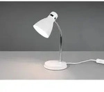 Led Schreibtischleuchte Flexibel, Chrom & Metallschirm Wei&szlig;, 33cm