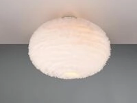 Reality Leuchten - Deckenleuchte Furry Mit Kugel Lampenschirm Aus Pl&uuml;sch, &Oslash; 50cm
