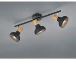 Reality Leuchten - Deckenstrahler Latika Aus Metall In Schwarz & Holzoptik, Breite