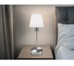 Meinewunschleuchte - Tischleuchte Matha Mit Touch Dimmer Und Glas Lampenschirm,...