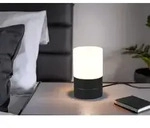 Meinewunschleuchte - Kleine Led Tischleuchte Per Touch Dimmbar, Schwarz Mit
