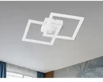 Flache Led Deckenleuchte Elle Wei&szlig; Eckig 34x34cm