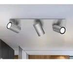 Led Deckenstrahler Silber 3-flammig, Breite 48cm