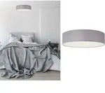 Led Deckenleuchte Stoff Grau / Abdeckung Satiniert, &Oslash; 40cm