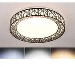 Reality Leuchten - Led Deckenleuchte Cluster Dimmbar Mit Fernbedienung Flach Schwarz,