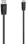 Hama Usb-kabel Usb 2.0 Usb-a Stecker, Usb-mini-b Stecker 0.75 M Schwarz, Silber 