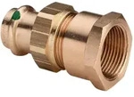 Viega - Verschraubung Mit Sc Sanpress 2262 Flachdichtend In 22mm X Rp3/4 Sibr