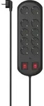Hama - 00223164 Mehrfachsockel 2 M 10 Ac-steckdosen Indoor Schwarz