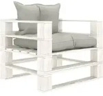Garten-palettensofa Mit Kissen In Taupe Holz Vidaxl