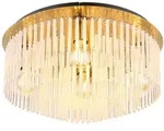 Deckenleuchte Deckenlampe Wohnzimmerlampe Metall Gold Glasst&auml;be D 25 Cm