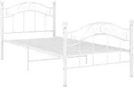 Bett Wei&szlig; Metall 90x200 Cm Vidaxl