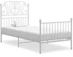 Bettgestell Wei&szlig; Metall 90x200 Cm Vidaxl