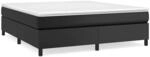 Boxspringbettgestell Schwarz 160x200 Cm Kunstleder Vidaxl
