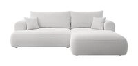 Selsey - Eckschlafsofa Ovo In L-form Grau Mit Boucl&eacute;-beh&auml;lter Rechts