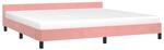 Bettgestell Mit Kopfteil Ohne Matratze Rosa 200x200 Cm Samt Vidaxl