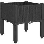 Pflanzkasten Mit Beinen Schwarz 40x40x42 Cm Pp Vidaxl
