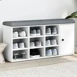 Vidaxl - Schuhbank Wei&szlig; 102x32x50 Cm Holzwerkstoff