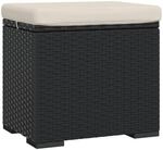 Vidaxl Garden Footstool With Cushion 40 X 30 X 40 Cm 110 Kg Per Seat