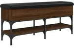 Vidaxl Schuhbank Braun Eichen-optik 102x32x45 Cm Holzwerkstoff