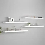 Schweberegale 4 Stk. Wei&szlig; 90x23,5x3,8 Cm Mdf - Vidaxl