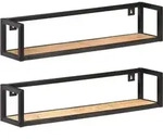 Wandregale 2 Stk. 80 Cm Raues Mangoholz Vidaxl
