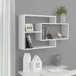 Wandregale Hochglanz-wei&szlig; 104x20x58,5 Cm Holzwerkstoff Vidaxl