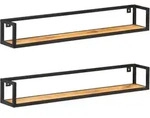 Wandregale 2 Stk. 120 Cm Massivholz Akazie Vidaxl