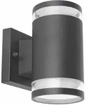 Au&szlig;en Wand Spot Lampe Up Down Leuchte Aluminium Glas Anthrazit Hof Beleuchtung