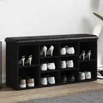 Schuhbank Schwarz 102x32x50 Cm Holzwerkstoff Vidaxl