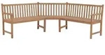 Vidaxl - Garten-eckbank 185x185x90 Cm Massivholz Teak