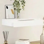 Wandregal Mit Schublade Mdf Wei&szlig; Vidaxl