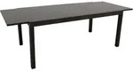Degamo - Ausziehtisch Elba 200/300x110cm, Aluminium Anthrazit + Glas Schwarz