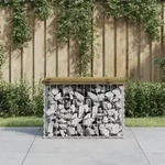 Vidaxl - Gartenbank Aus Gabionen 63x44x42 Cm Kiefernholz Impr&auml;gniert
