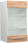 Vicco - K&uuml;chenglasschrank Fame-line, Goldkraft Eiche, 40 Cm
