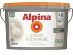 Alpina Silikat Wohnwei&szlig; Wandfarbe 2,5 L