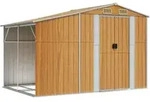 Ger&auml;tehaus Hellbraun 277x192,5x179 Cm Verzinkter Stahl Vidaxl