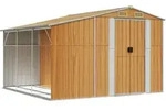 Ger&auml;tehaus Hellbraun 277x279x179 Cm Verzinkter Stahl Vidaxl