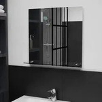 Wandspiegel Mit Regal 50&times;50 Cm Hartglas Vidaxl