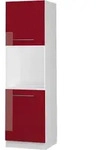 Vicco - Herdumbauschrank Fame-line, Bordeaux Hochglanz, 60 Cm Mit Offenem Regal