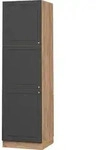Vicco - Herdumbauschrank Fame-line, Anthrazit-gold, 60 Cm