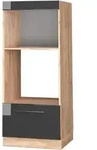 Vicco - Mikrowellenschrank Fame-line, Anthrazit Hochglanz, 60 Cm Offen